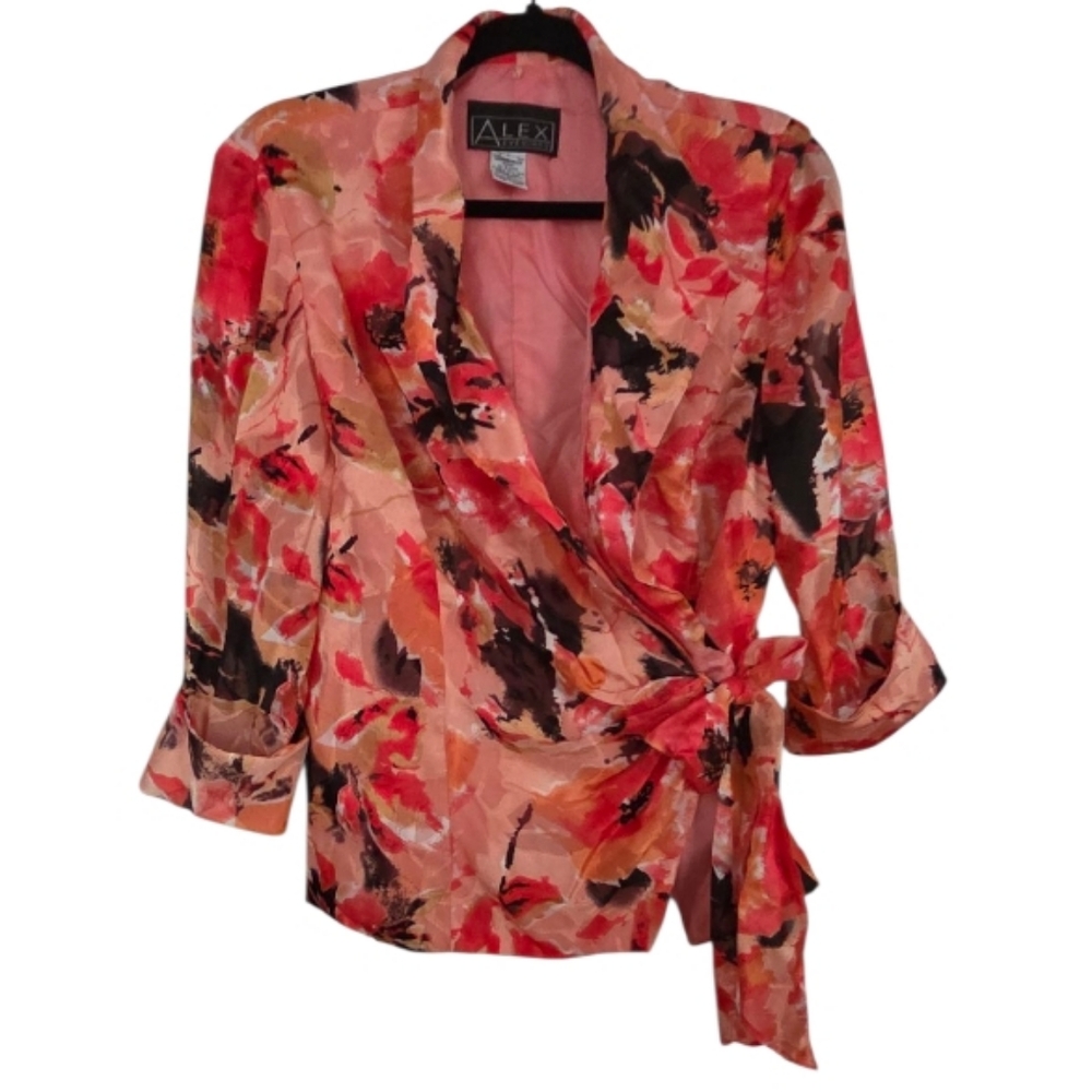 Alex Evenings Coral Floral Blouse OFFER FRIENDLY